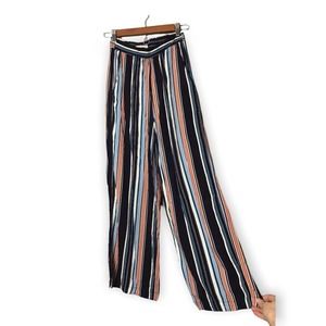 Love to be Spoiled | Colorful Striped High Rise Wide Leg Pants Boho Fest…